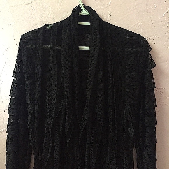 Gothic Witches Ruffled Midnight Shawl Long Sleeve - Picture 2 of 11